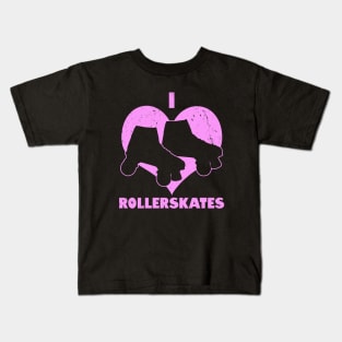 I Love Rollerskating 70's 80's Retro Vintage Gift For Rollerskate Lovers Kids T-Shirt